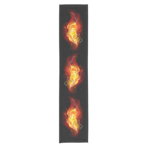 Chemin De Table Court Plumes de paquetage de feu
