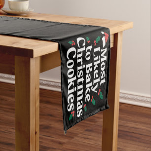 Chemin De Table Court Plus susceptible de préparer des biscuits de Noël