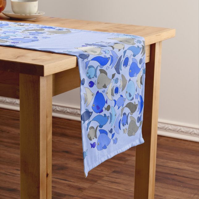 Chemin De Table Court Poisson argenté (In Situ)