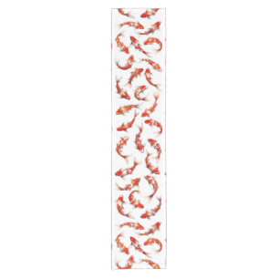 Chemin De Table Court Poisson chance flottant, carpe koï japonaise aquar
