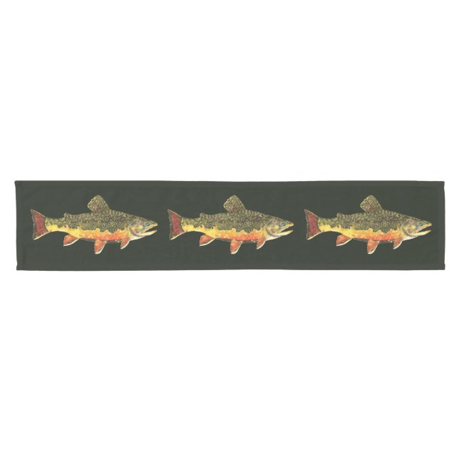 Chemin De Table Court Poisson de truite broyée (Horizontal)