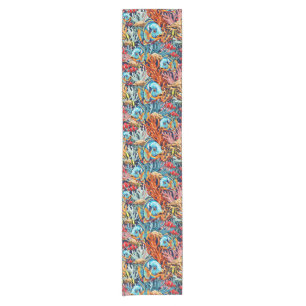 Chemin De Table Court Poissons Tropicaux Couleurs Été Vibes