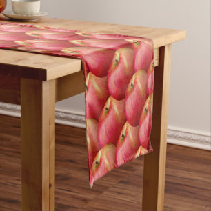 CHEMIN DE TABLE COURT POMMES ROUGES DÉLICIEUSES