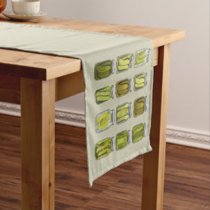 Chemin De Table Court Pot de pickles en conserve vintage pour amateur de