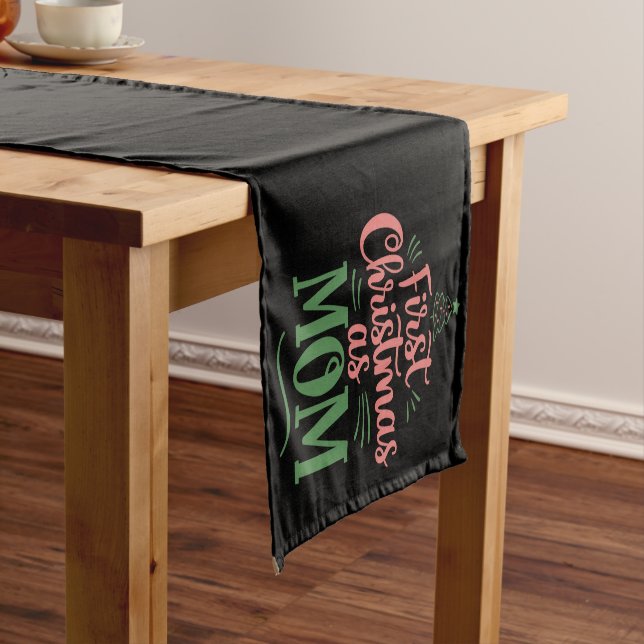 Chemin De Table Court Premier Noël Comme Maman Mémoriser Noël (In Situ)