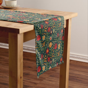 Chemin De Table Court Protea Floral Block Imprimer Millefleur darnes