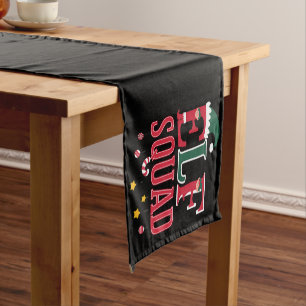 Chemin De Table Court Pyjamas de Noël assortis pour famille d'elfes Esco