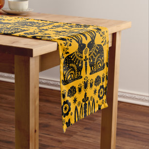 Chemin De Table Court Rabbit Nordic Scandinavian Folk Art