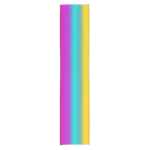 Chemin De Table Court RAINBOW soft Stripes Motif III + votre idée
