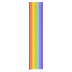 Chemin De Table Court RAINBOW Stripes Motif + votre idée