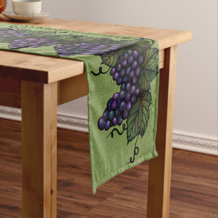Chemin De Table Court Raisins Violets, Beau Cadeau, Coureur de table 14"