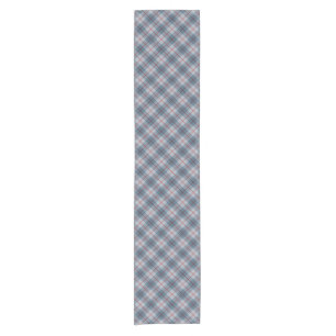 Chemin De Table Court Rayure Bleu-Rouge de plaid polarisé