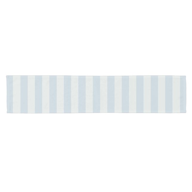 Chemin De Table Court Rayures bleu clair (Horizontal)