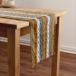 Chemin De Table Court Rayures tribales africaines ethniques