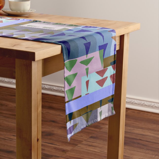 Chemin De Table Court Redman4u2 Geometric Graphic Motif Modern Trend (In Situ)