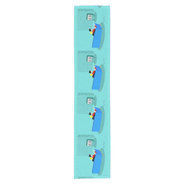 Chemin De Table Court Retro Gay Couple Regarder TV Couple Couple Couple  (Devant)