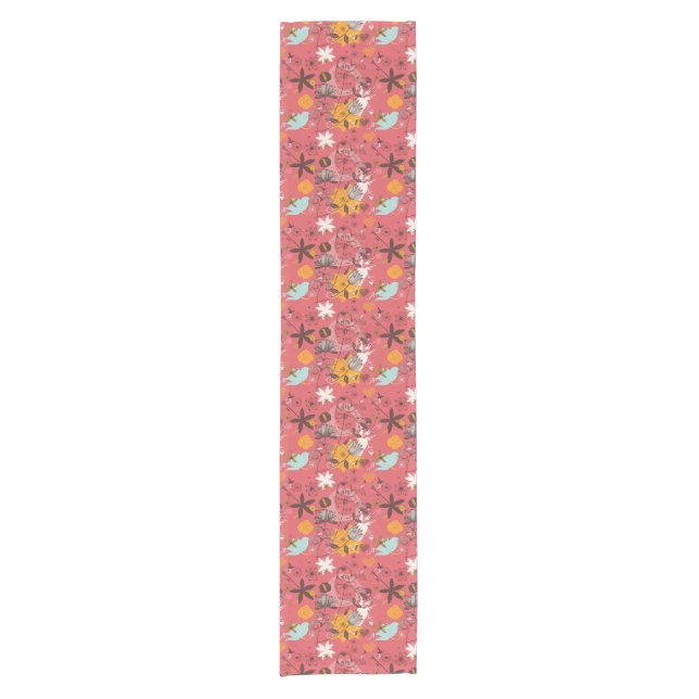Chemin De Table Court Rétro motif floral 6 (Devant)