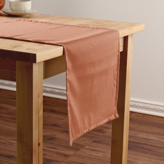 Chemin De Table Court Robe pastel uni couleur vive orange (In Situ)