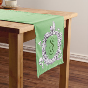 Chemin De Table Court Romantique, couronne Vintage Personnalisée