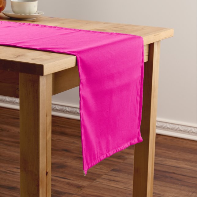 Chemin De Table Court Rose perse solide rose profond (In Situ)