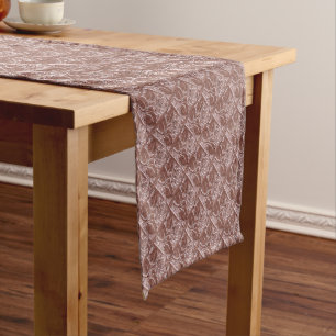 Chemin De Table Court ROSES MÉTAL 14 DUSTY ROSE-TABLE RUNNER 14x72po