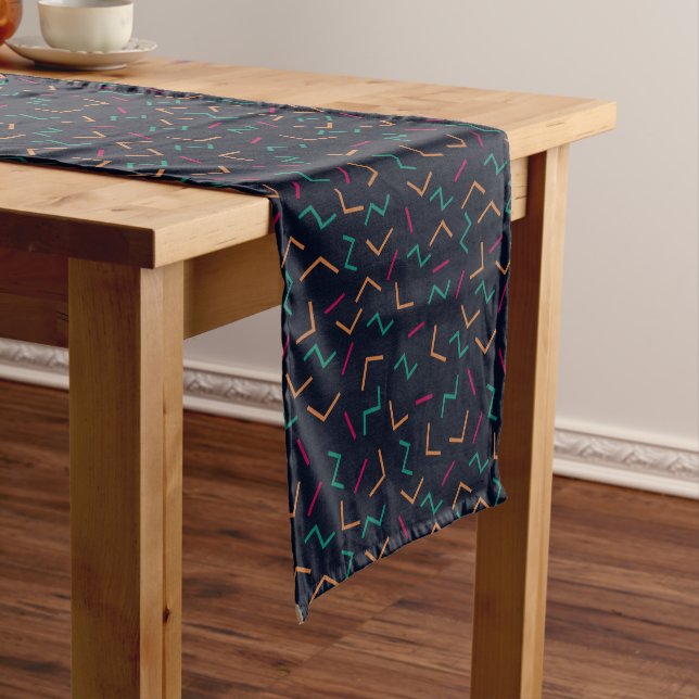 Chemin De Table Court Rouleur de table courte rétro motif (In Situ)
