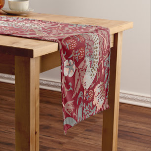 Chemin De Table Court Ruban de satin court Strawberry Thief de William M