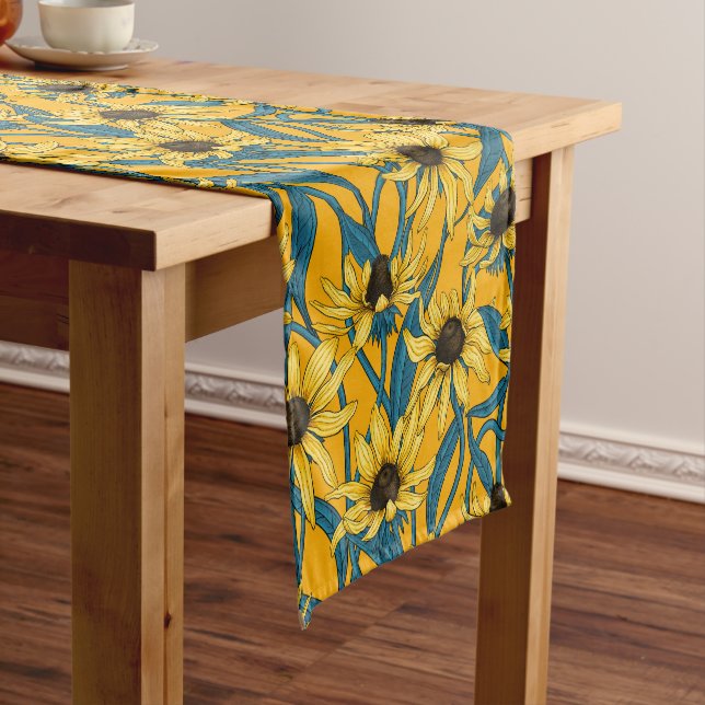 Chemin De Table Court Rudbekia jaune (In Situ)