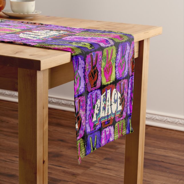 Chemin De Table Court Runner de table de paix (In Situ)