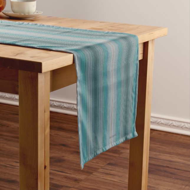 Chemin De Table Court Runner de table HAMbyWG - Bandes Aqua (In Situ)