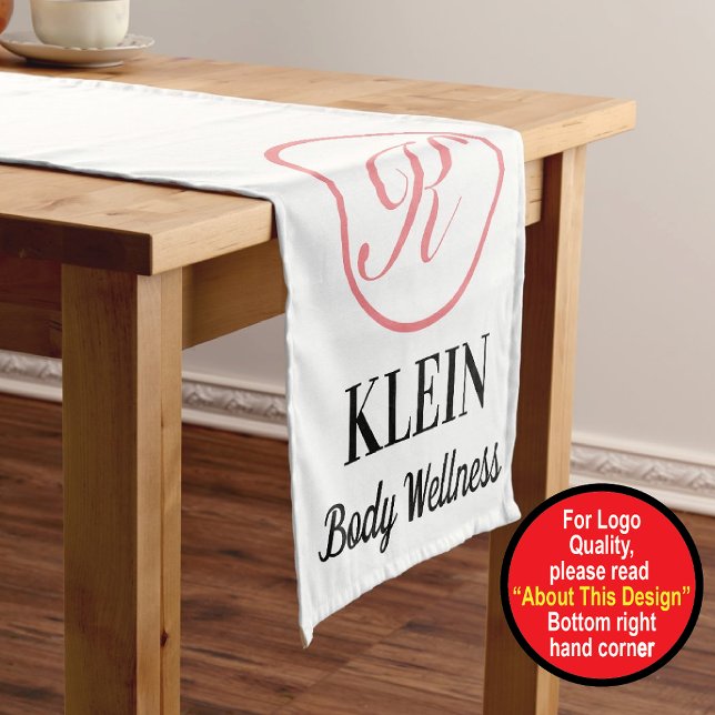 Chemin De Table Court Runner de table personnalisé avec votre logo et vo (Créateur téléchargé)