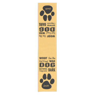 Chemin De Table Court Runner table Amoureux des chiens