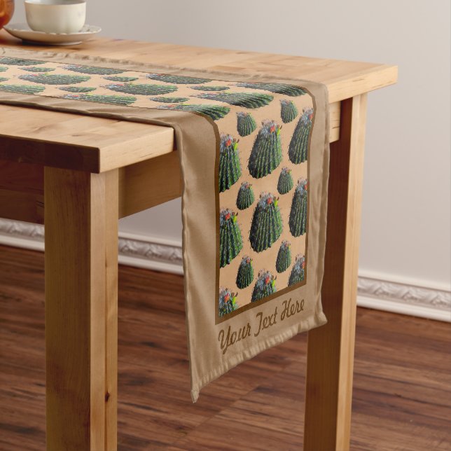 Chemin De Table Court Runner table Cactus - Personnalisation facultative (In Situ)