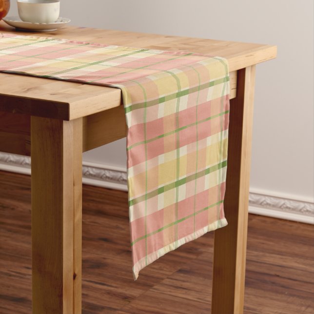 Chemin De Table Court Runner table Plaid Rose Ressort (In Situ)