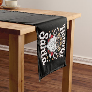 Chemin De Table Court Salut Santa Cow-boy occidental de Rodeo Cadeau de 