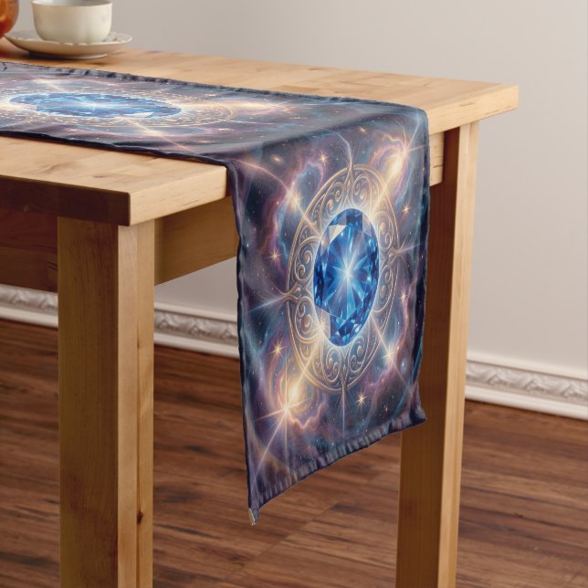 Chemin De Table Court Sapphire – The Stone of Truth and Wisdom´6 (In Situ)