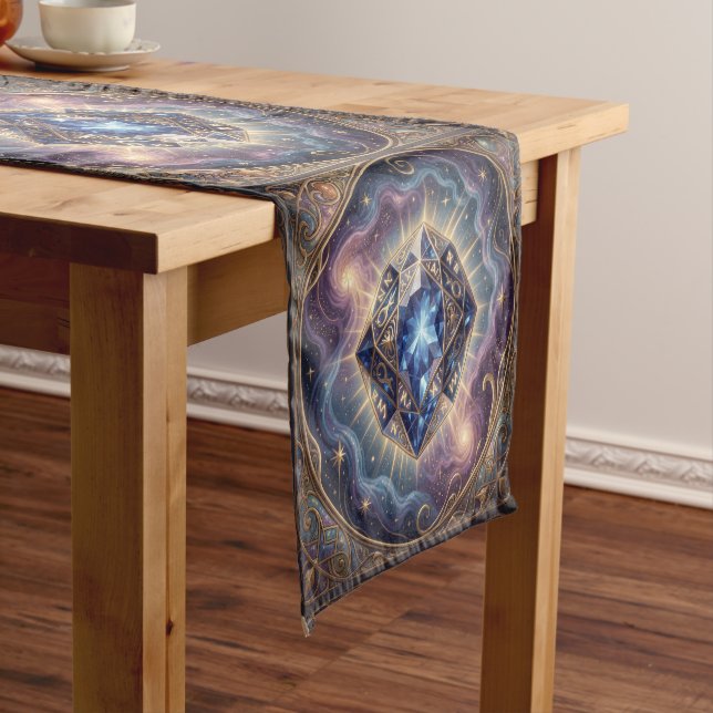 Chemin De Table Court Sapphire – The Stone of Truth and Wisdom´7 (In Situ)