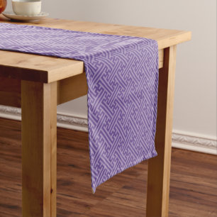 Chemin De Table Court Sayagata motif, japonais, violet et rose