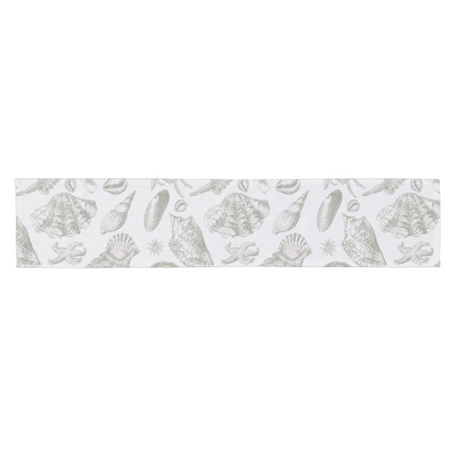 Chemin De Table Court Seashell Soft Antique Art Beach Shops (Horizontal)