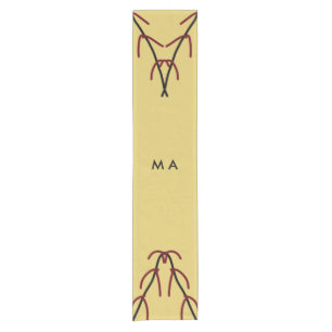 Chemin De Table Court Simple monogramme ajouter votre nom lettre man min