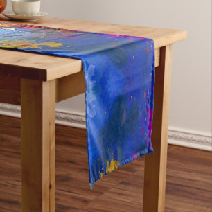Chemin De Table Court SlipperyJoe NYC graffiti lune entourée de tourbill