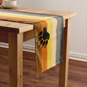 Chemin De Table Court SlipperyJoe's Bear Pride drapeau de la texture du