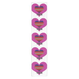 Chemin De Table Court Soyez le coeur arc-en-ciel Valentine de la mine