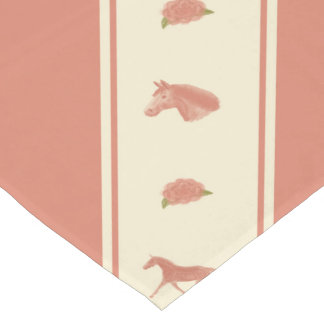 Chemin De Table Court Spectacle de Whimsical Pony Horse Motif