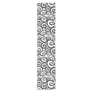 Chemin De Table Court Spirales Motif noir & blanc + vos idées