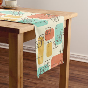 Chemin De Table Court Spoutnik moderne du milieu du siècle Multicolore 1