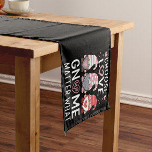 Chemin De Table Court St-Valentin Choisissez l'amour Gnome Qu'importe