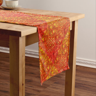 Chemin De Table Court Star of David Golden Fire Red