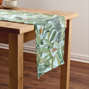 Chemin De Table Court Strelitzia, bananier de la jungle tropicale verte