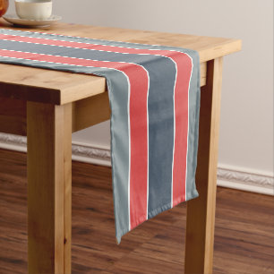 Chemin De Table Court Stripes Motif de table de texte personnalisé runne